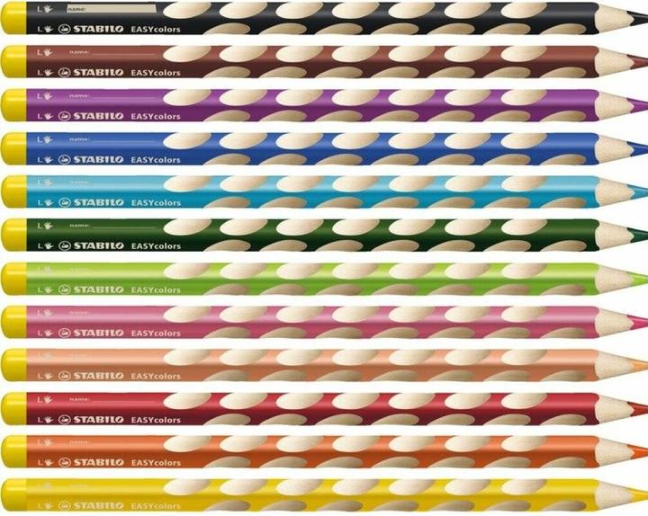 Produktbild STABILO EASYcolors ergonomischer Buntstift für Linkshänder (Mehrfarbig, 12 x)