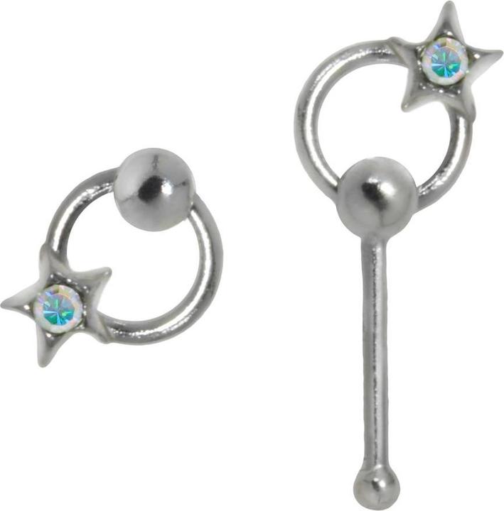 Bijouteria Nasenpiercing (Kristall, Silber 925)