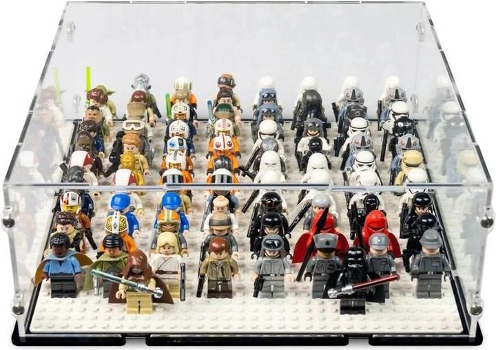 Image du produit iDisplayit Présentoir acrylique pour figurines LEGO® pour plaque 32x32 (avec fond noir)