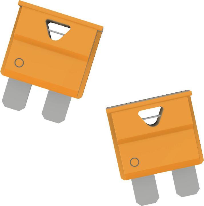 Actual product image Offgridtec 1,5m 6mm² Batteriekabel M8 mit Flachsicherungshalter, 40A Sicherung und Polklemmen