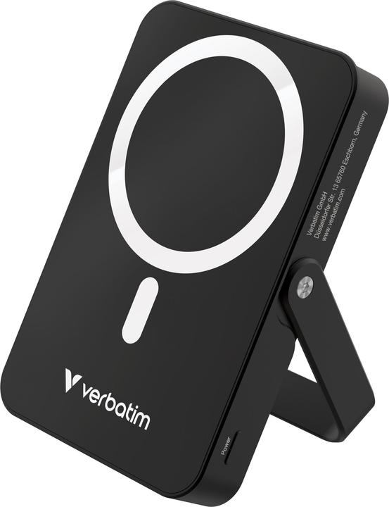 Verbatim Charge ‘n’ Go Power Bank with Stand Magnetic Wireless 10000mAh - Black (10000 mAh, 35 W, 37000 Wh)
