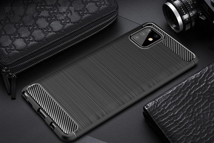 Actual product image Screenguard Samsung Galaxy Note10 Lite Cover Carbon Brushed Soft TPU (Samsung Galaxy Note 10 Lite)