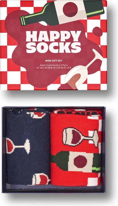 Actual product image Happy Socks 2-Pack Wine Gift Set (pack of 2, 41 - 46)
