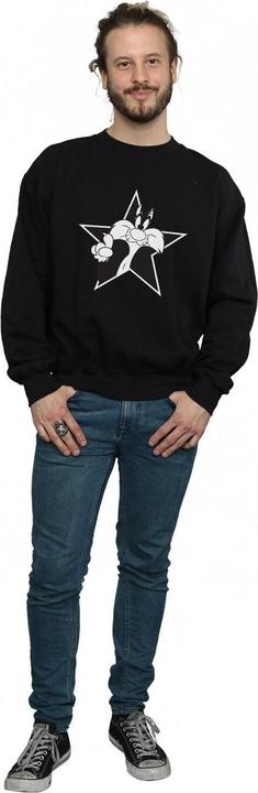Actual product image Looney Tunes Mens Sylvester Mono Star Sweatshirt (XXL)