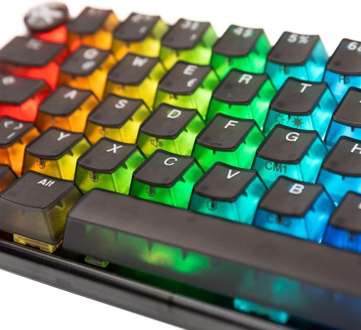 Productafbeelding Ducky One 3 Aura Black Mini Gaming Keyboard, RGB LED - MX-Speed-Silver (NL, Bedraad)