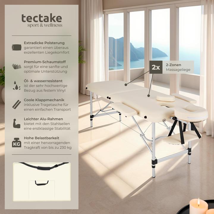 Produktbild tectake 2 Zonen Massageliege