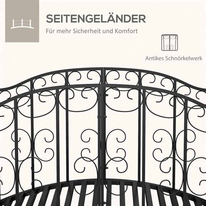 Actual product image Outsunny Garden bridge with ornamental railing