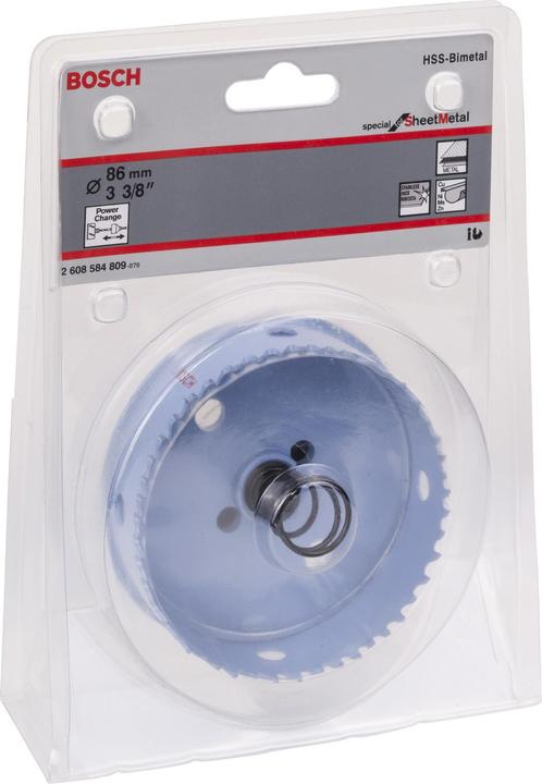 Immagine prodotto Bosch Professional Zubehör Sega a tazza speciale per lamiera, 86 mm, 3/8 di pollice (86 millimetri)