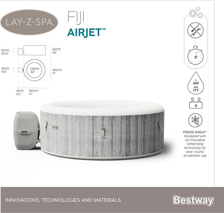 Actual product image Bestway Lay-Z-Spa® 71 x 26/1.80m x 66cm Fiji (4 pers.)