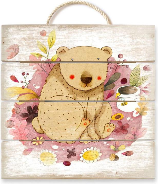 Actual product image Trenddeko Loske - Bear with honey pot (40 x 41.5 cm)