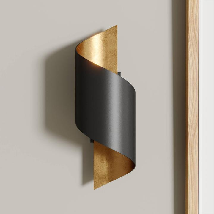 Actual product image Lindby Metal wall lamp Desirio, black-gold (330 lm, G9)