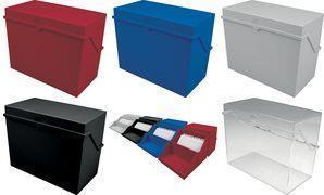 Actual product image Helit Small card index box A5 landscape, light grey, unloaded, made of polystyrene, for approx. 500 cards (A5)