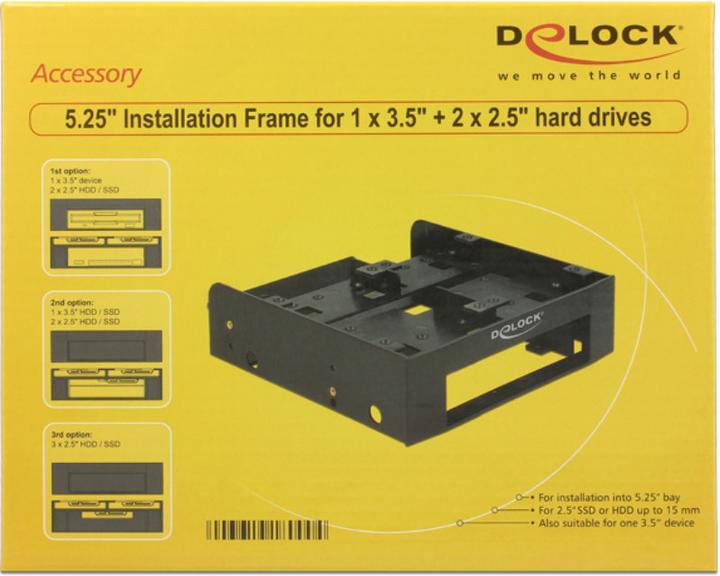 Image du produit Delock 18000 - cadre de montage 5.25 pour 1 x 3.5 + 2 x 2.5 disques durs