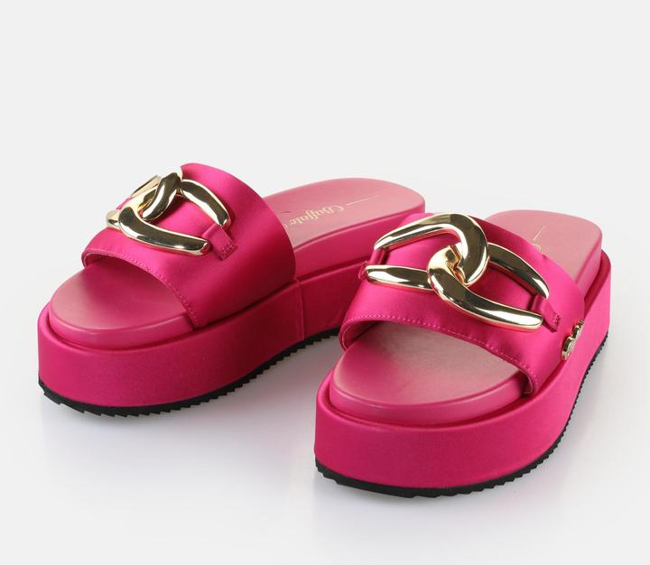 Image du produit Buffalo mules noa slide chain - vegan satin (40)