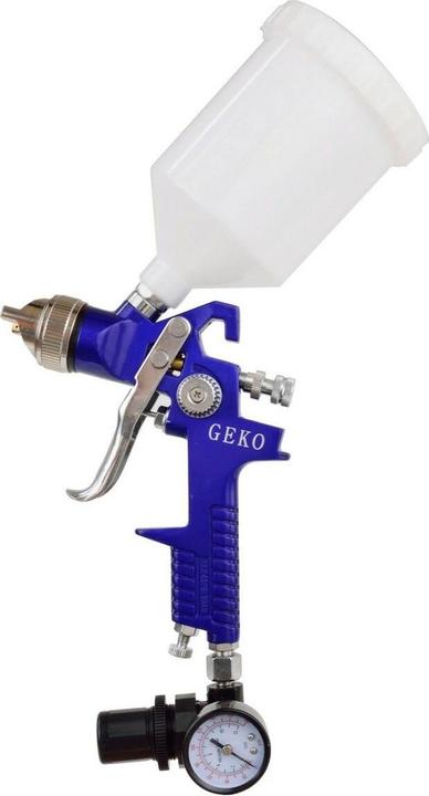 Actual product image GEKO HVLP spray gun 1.4 mm max. 4bar + reduction with pressure gauge