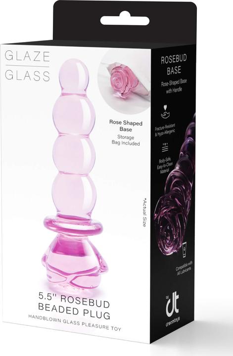 Actual product image Dream Toys Glaze Glass - Rosebud Beaded Plug