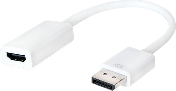 Actual product image JTI DisplayPort to HDMI adapter, white (18 cm)