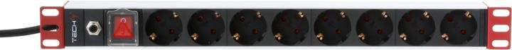 Techly I-CASE STRIP-61UDIT Distributore di corrente per accessori per rack (8 x, CEE 7/3, 3 m)