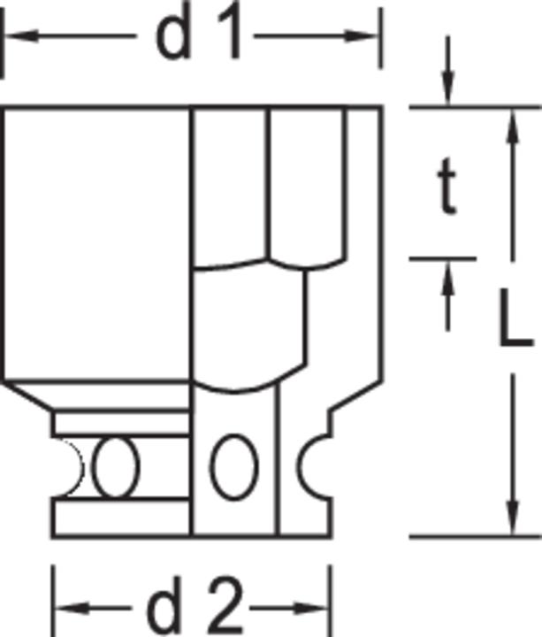 Produktbild Gedore K 19 30 Kraftschraubereinsatz 1/2" 6-kant 30 mm (30 mm)