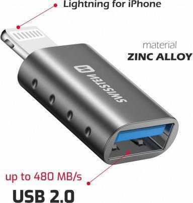 Produktbild Swissten OTG Adapter Lightning (USB-A, Lightning)