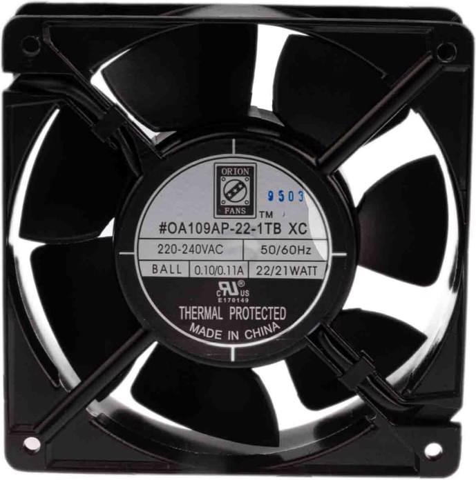 Immagine prodotto Rs Pro Ventilatore assiale AC, 120x38mm 222.7cu.m/h 230V