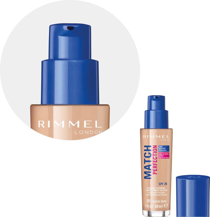 Produktbild Rimmel London Match Perfection SPF20 (201 Classic Beige)