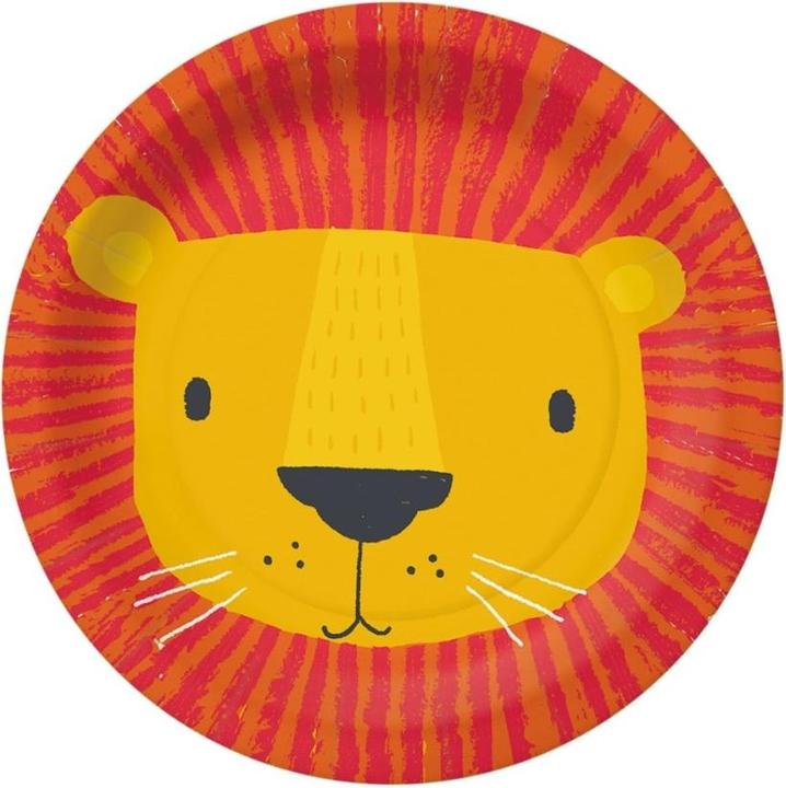 Image du produit Sellmer Assiette en carton 10x lion jaune/orange, 18x18cm (10 x)