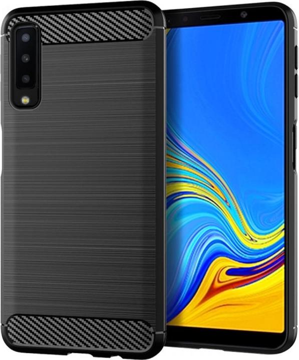 Produktbild Screenguard Samsung Galaxy A7 2018 Hülle Carbon Brushed Soft TPU (Samsung Galaxy A7 (2018))
