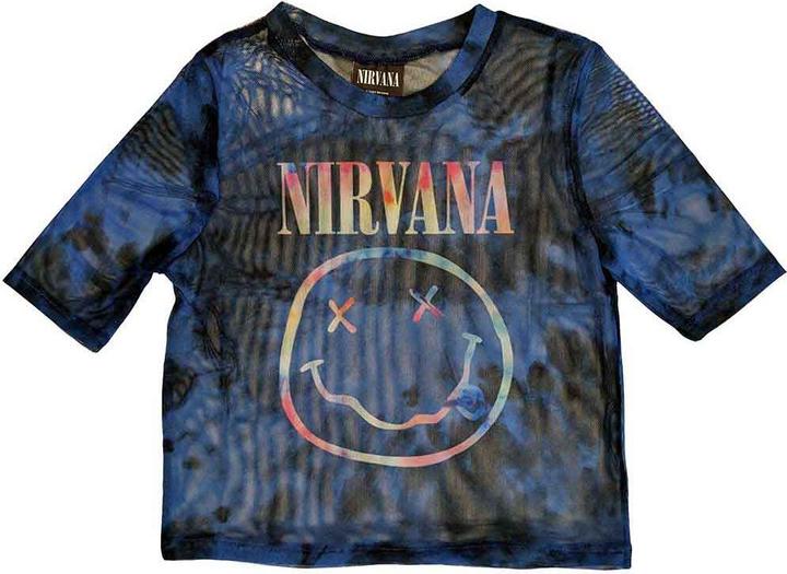 Actual product image Nirvana Pastel Happy Face Crop Top (Girlie) (M)