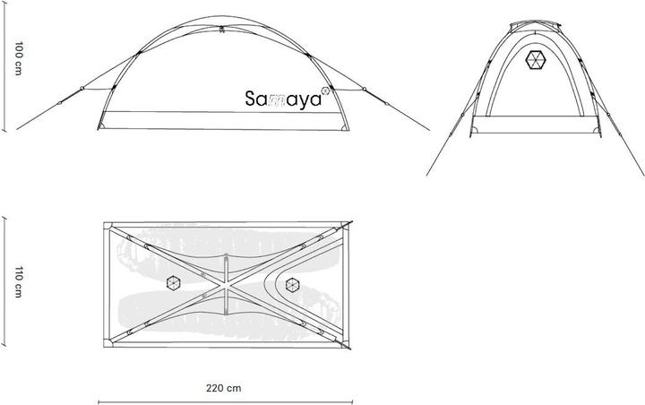 Actual product image Samaya Assaut2 Ultra (Dome tent, 0.98 kg, 2 persons)