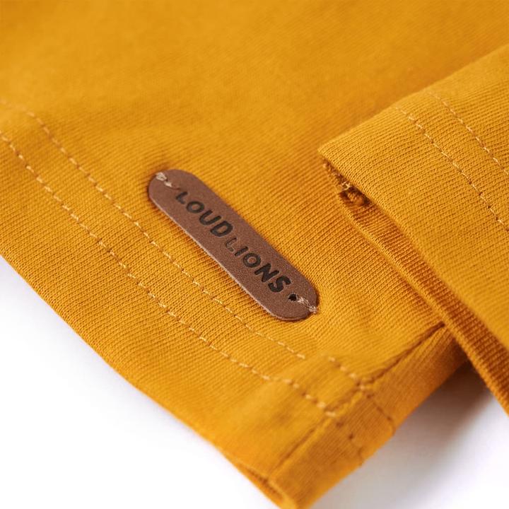 Immagine prodotto VidaXL Camicia da bambino a maniche lunghe ocra 104,Materiale: 100 (104)