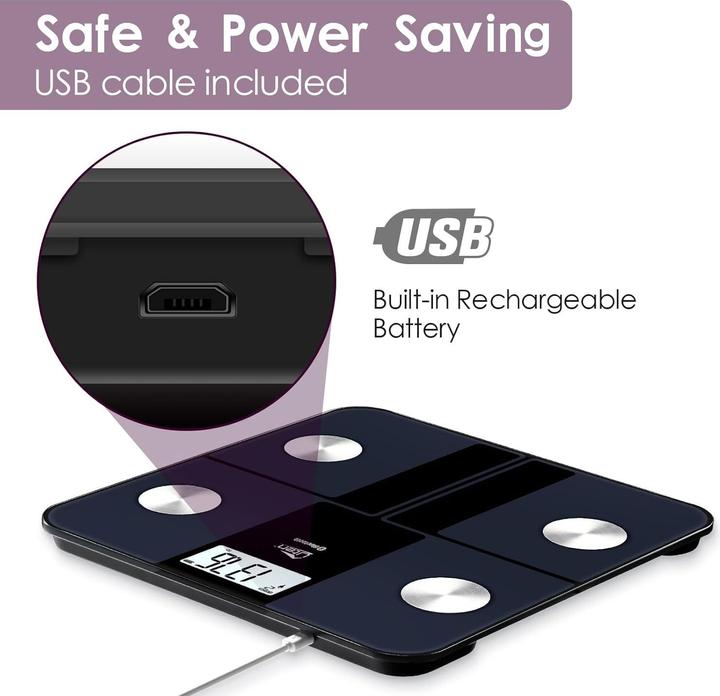Image du produit Uten Körperanalysewaage mit LCD-Display (180 kg)