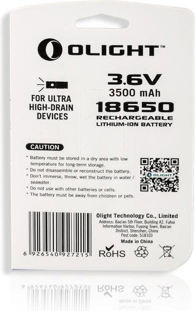 Actual product image Olight Hdc 18650