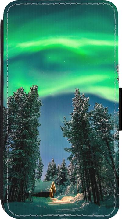 Immagine prodotto PhoneLook Cover Portafoglio nero Inverno 22 Luci del Nord (Apple iPhone 13 mini)