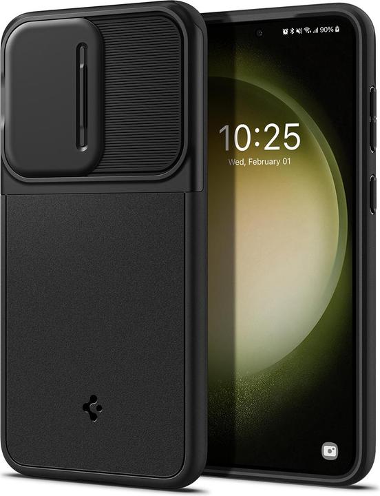 Actual product image Spigen Optik Armor Case for S911B Samsung Galaxy S23 - black (Samsung Galaxy S23)