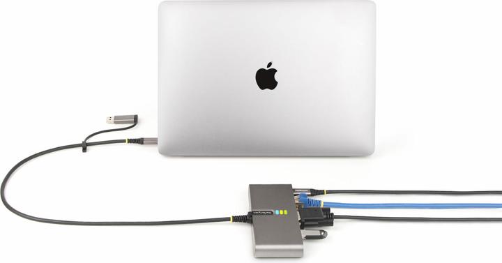 Produktbild StarTech com 5G2A1SGBB-USB-C-HUB, Kabelgebunden, USB 3.2 Gen 1 (3.1 Gen 1) Type-C, 100 W, 10,100,100 (USB-C, 2 Ports)