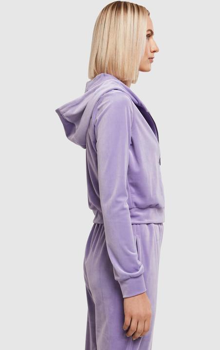 Actual product image Urban Classics Ladies Short Velvet Zip Hoody (XL)