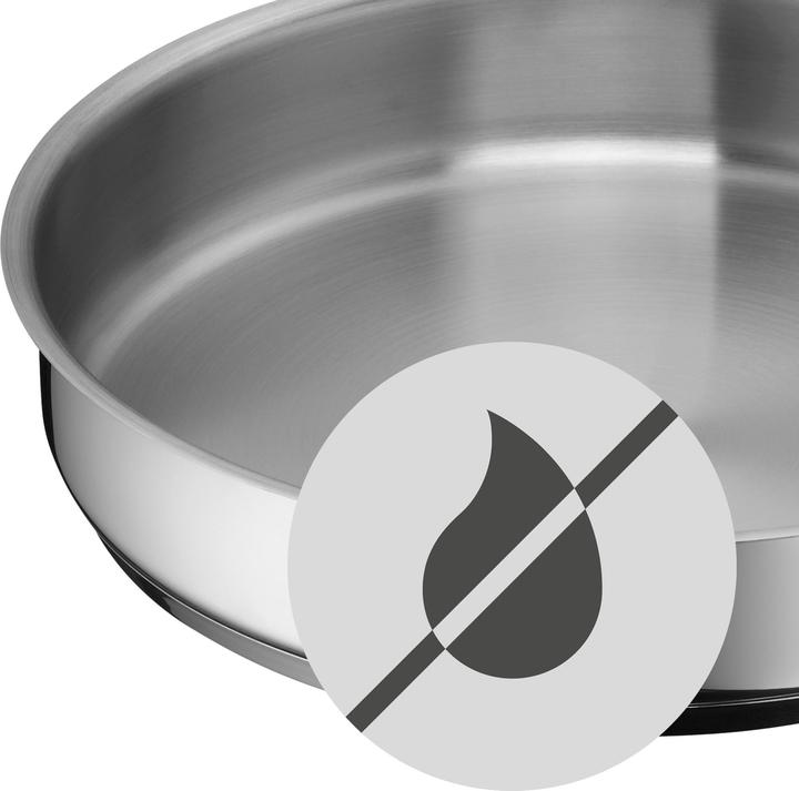 Produktbild WMF Edelstahlpfanne Bratpfanne 18cm Pfanne klein Induktion unbeschichtet (18 cm, Bratpfanne, Edelstahl)
