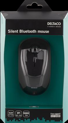Produktbild Deltaco Silent, Bluetooth mouse 1x AA, 800-1600 DPI, 125 Hz, black (Kabellos)