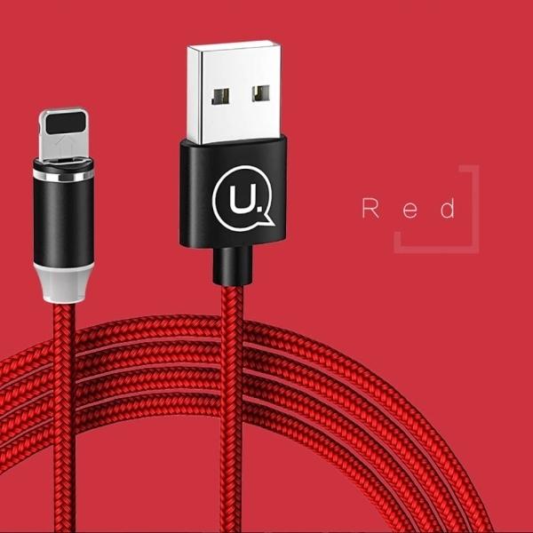 Actual product image Usams USB-A - lightning cable, 1 m red (63738-uniw) (1 m, USB 2.0)