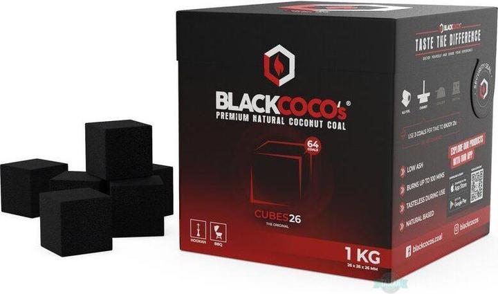 Black Cocos Naturkohle für Shisha (64 x)
