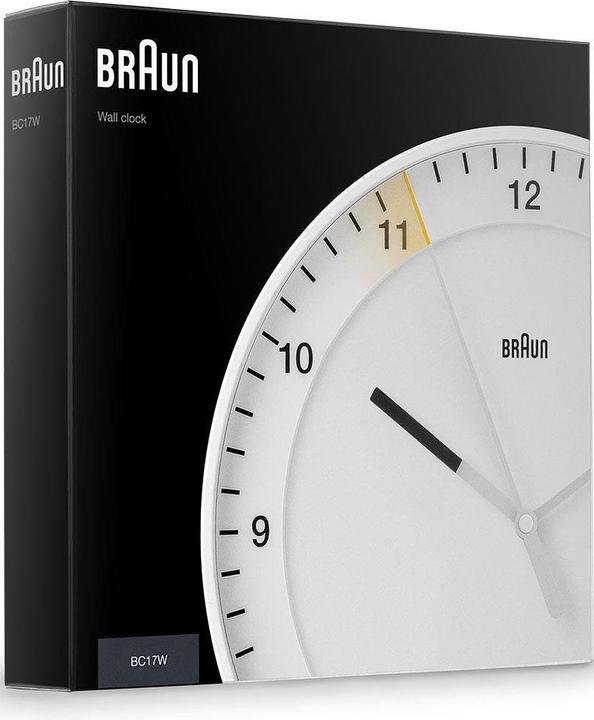 Actual product image Braun BC17W Classic wall clock