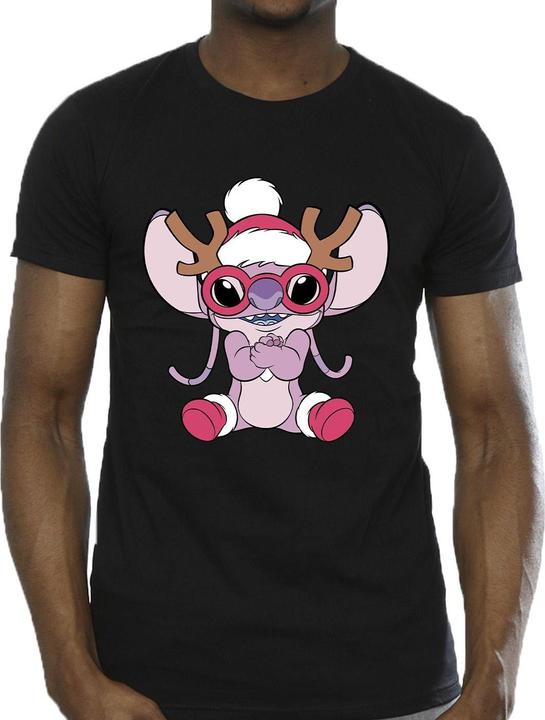 Immagine prodotto Disney Lilo & Stitch Angel Reindeer Maglietta Uomo (S)