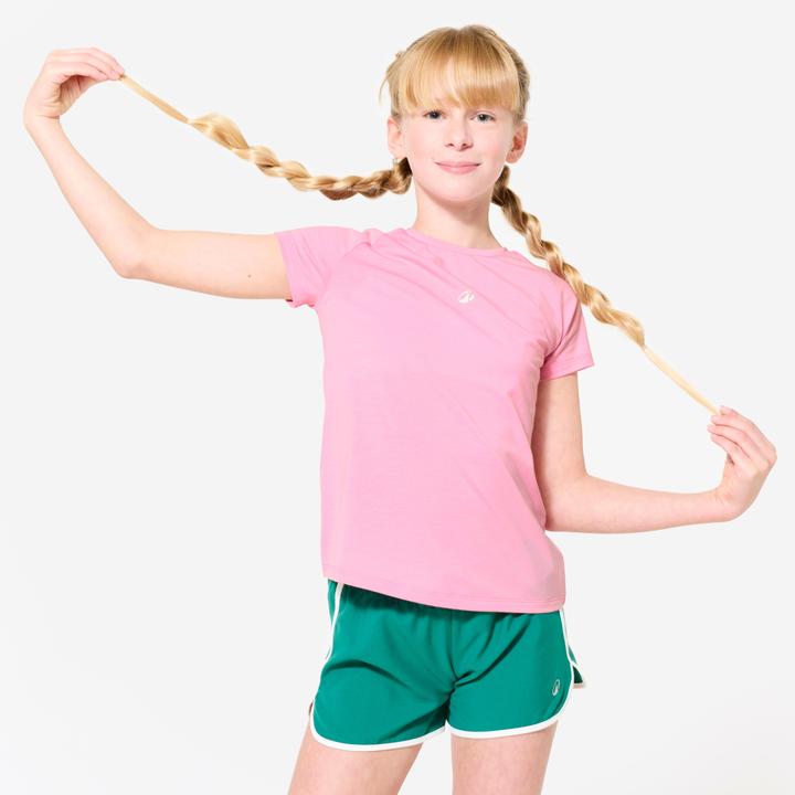 Produktbild Decathlon T-Shirt Kinder Mädchen atmungsaktiv - rosa (6, 7, 8)