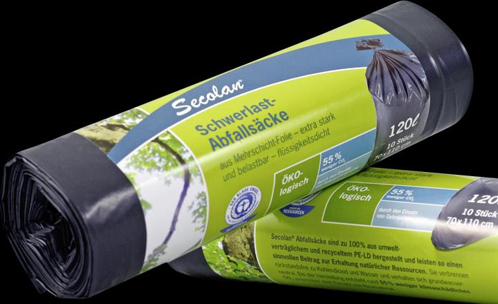 Secolan 1x10 Schwerlast Abfall- säcke 120 l (1 x, 120 l)