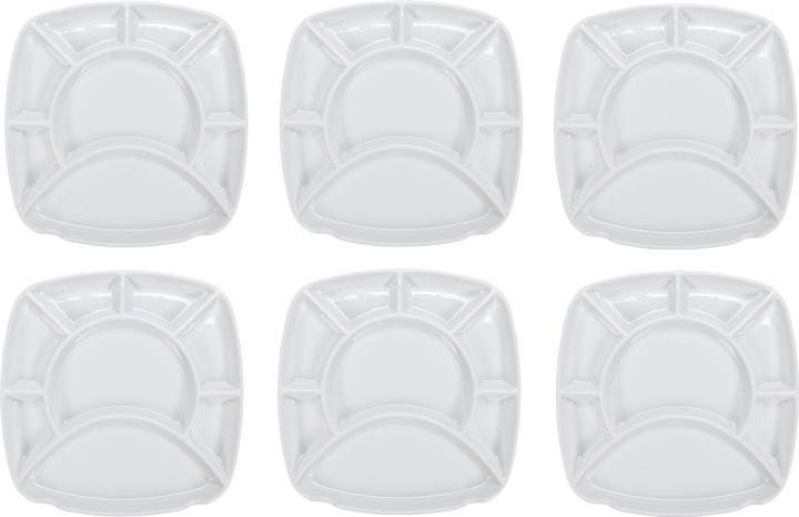 Nouvel Assiette à fondue Party blanche, 6 pièces, nombre de personnes : 6
