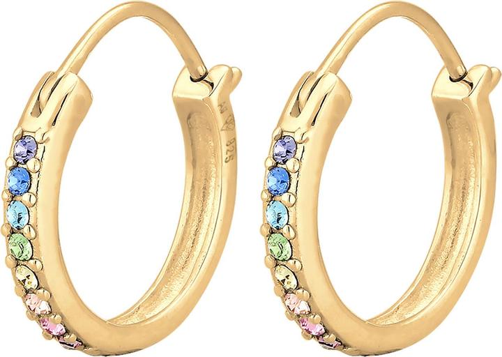 Actual product image Elli Creolen verziert mit Kristallen Regenbogenfarben (Sterling Silver)