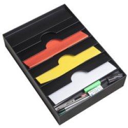 Produktbild Paperflow Schubladeneinsatz, 6 Fächer, grau aus Polystyrol, Achsabstand: 330 mm, - 1 Stück (2053.02