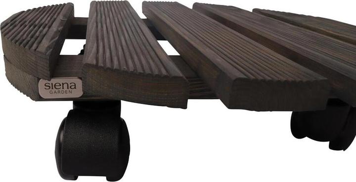 Actual product image Siena Garden Holz-Pflanzenroller rund anthrazit Ø 38 cm