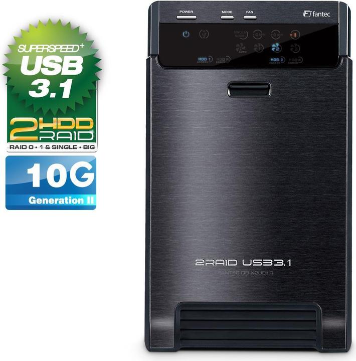 Produktbild Fantec QB-X2U31z 2 x 3,5 SATA Raid HDD USB 3.1 (3.5")